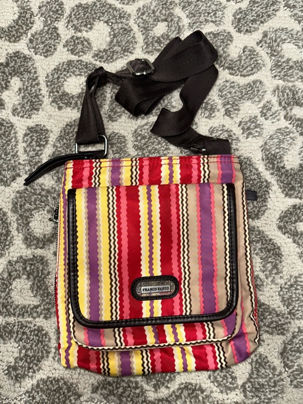 Franco Sarto Striped Crossbody Bag